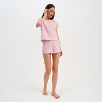 Пижама женская (футболка, шорты) KAFTAN Basic, размер 44-46, розовая