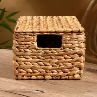 Корзинка прямоугольная с крышкой, 33×22×14 см, водный гиацинт Корзинка прямоугольная с крышкой, 33×22×14 см, водный гиацинт