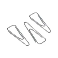 Скрепки канцелярские 25 мм, 100 штук, ErichKrause, никелированные, треугольные, картонная упаковка