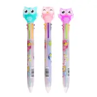 Ручка шариковая &laquo;Совы&raquo;, автоматическая, 6-цветная, корпус с рисунком