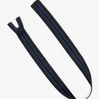 Молния &laquo;Трактор&raquo;, №5, разъёмная, замок автомат, 70 см, чёрная, синяя