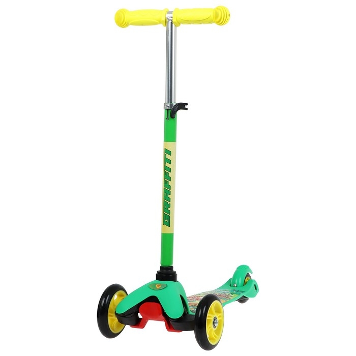 Самокат GRAFFITI «В лесу», колёса PU 110/80 мм, ABEC 7, цвет зелёный Самокат GRAFFITI «В лесу», колёса PU 110/80 мм, ABEC 7, цвет зелёный