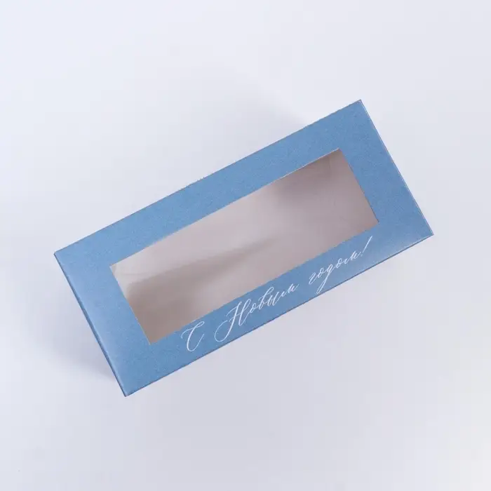 Коробочка для макарун &laquo;С новым годом&raquo; 12 х 5,5 х 5,5 см.