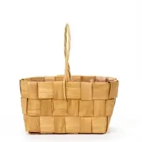 Корзина плетёная для хранения, 17&times;10&times;9 см, ручка h=9.5 см, секвойя