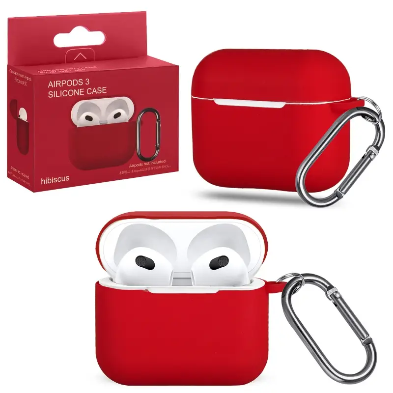 Чехол для AirPods 3 с карабином №10 Hibiscus