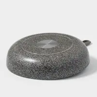 Сковорода Onyx, d=28 см, съёмная ручка, стеклянная крышка, антипригарное покрытие, алюминий, серая