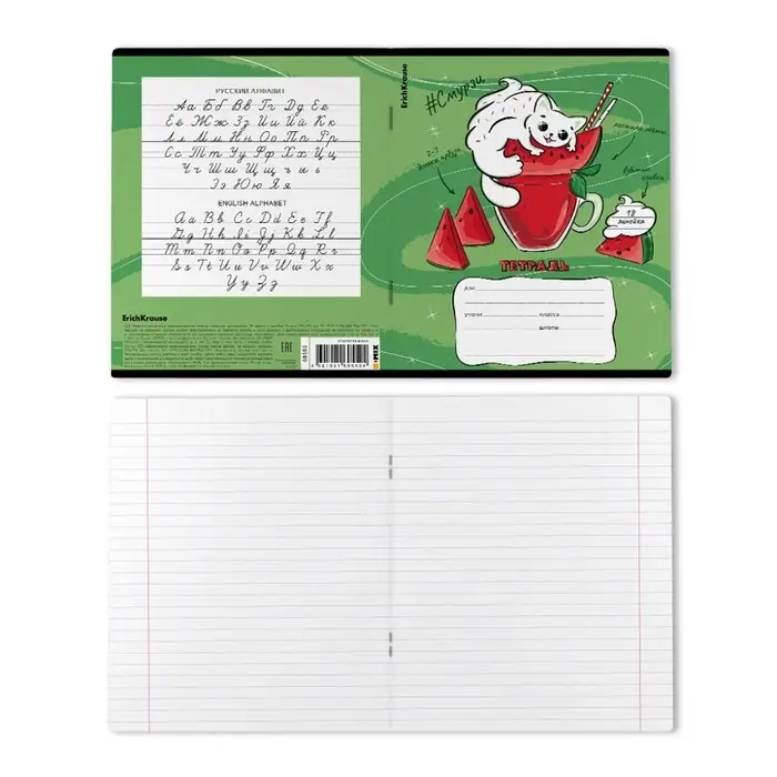Тетрадь 18 листов в линейку, ErichKrause &laquo;Смузит&raquo;, обложка мелованный картон, МИКС