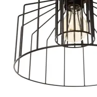 Светильник потолочный BayerLux &laquo;Крит&raquo;, 1&times;40 Вт, Е27, черный/коричневый, 24.5&times;24.5&times;32(132)см