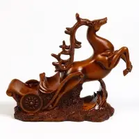 Подставка под бутылку TAKE IT EASY &laquo;Олень&raquo;, полистоун под дерево, 17&times;12&times;28 см