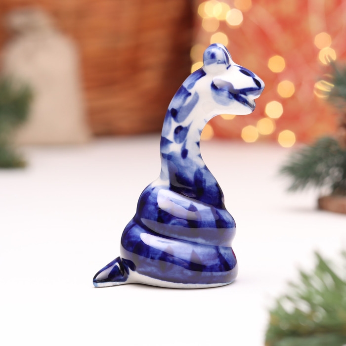 Сувенир Сувенир "Змея", №9, гжель, 8 см