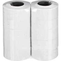 Этикет-лента 21,5х12 прямая белая,1000шт/рул,10рул/уп