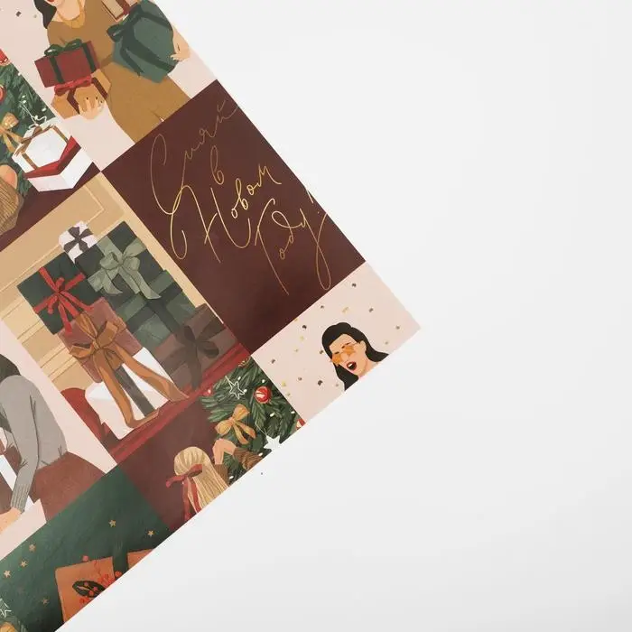 Упаковочная бумага на новый год «Стильные девчули», 70 х 100 см, глянцевая