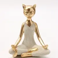 Фигура интерьерная &laquo;Кошка - поза лотоса&raquo;, 13&times;8.5&times;16.5 см