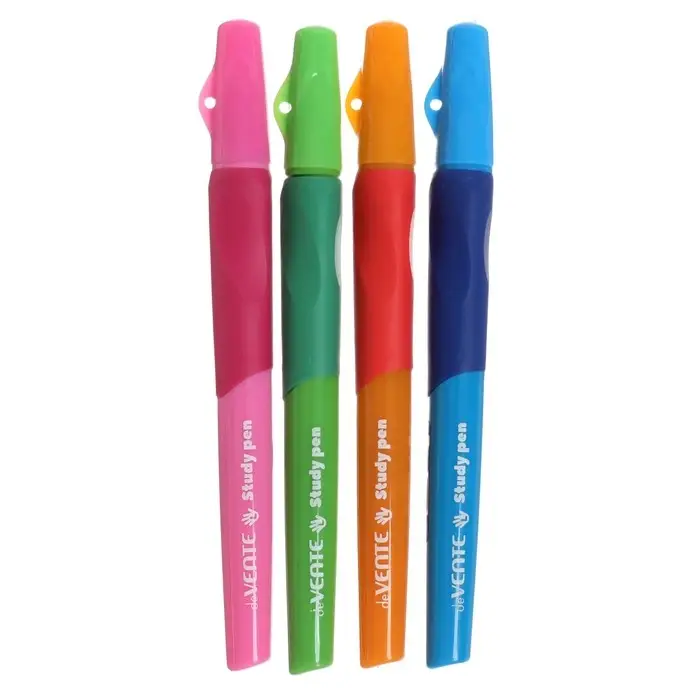 Ручка обучающая для левши deVENTE Study Pen, узел 0.7 мм, каучуковый держатель, чернила синие на масляной основе Ручка обучающая для левши deVENTE Study Pen, узел 0.7 мм, каучуковый держатель, чернила синие на масляной основе