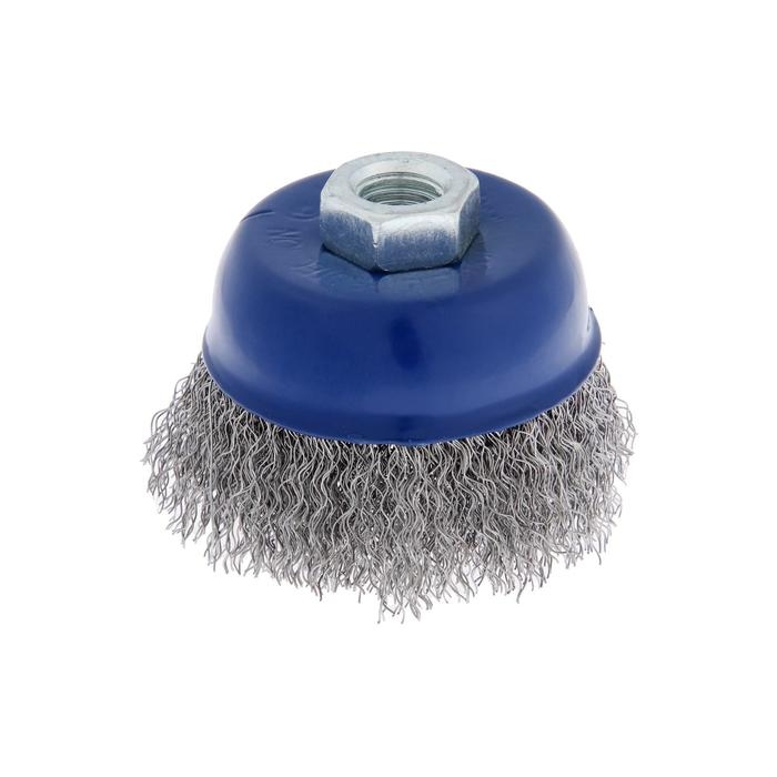 Щетка металлическая для УШМ ТУНДРА, Щетка металлическая для УШМ ТУНДРА, "чашка", М14, 75 мм