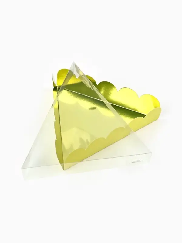 Коробка для печенья, кондитерская упаковка с пластиковой крышкой, &laquo;Жёлтая&raquo;, 18&times;3 см