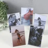 Фоторамка пластик 10х15 см, А6, вертикальная, прозрачная, набор 5 шт