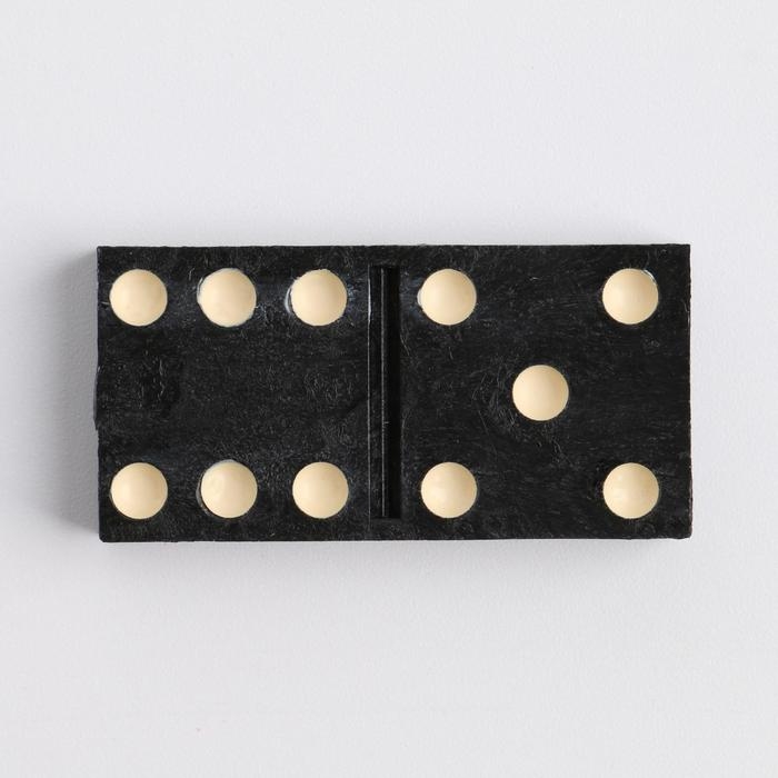 Настольная игра, домино, Настольная игра, домино, "Классическое", 28 шт, костяшка 4 х 2 х 0.5 см