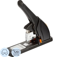 Степлер мощный Deli Effortless E0386(N23/6-23/17)до120л,энергосб,пл/мет,асс