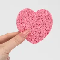 Спонж для умывания &laquo;Сердце&raquo;, 8.5&times;7.5 см, МИКС