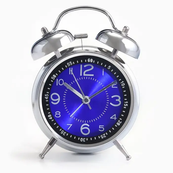 Часы - будильник настольные &laquo;Форган&raquo;, с подсветкой, бесшумные, плавный ход, циферблат d=9 см, 17&times;11 см
