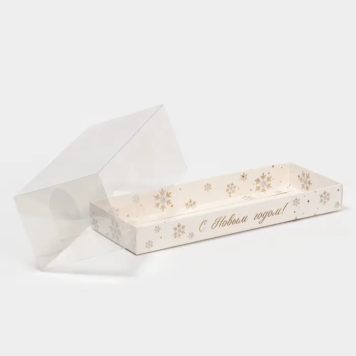 Коробка для десерта &laquo;Новый год: Снежинки&raquo;, 26&times;8&times;9.5 см