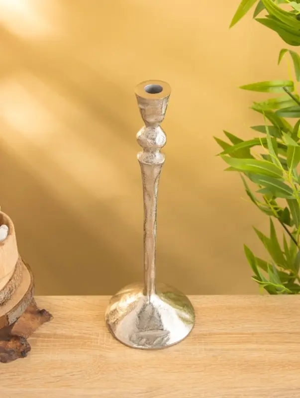 Подсвечник Подсвечник "Айси" алюминий 39 см, цв. серебро