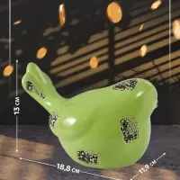 Копилка для денег &laquo;Зелёный воробышек&raquo;, керамика, 18.8 11.9&times;13 см