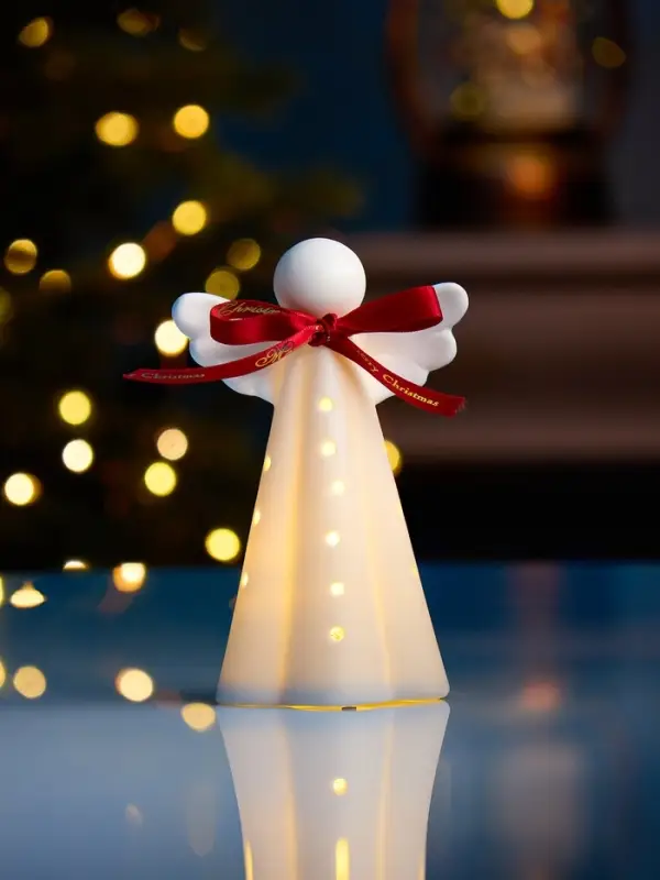 Светодиодная фигура &laquo;Ангелок&raquo; 8.2&times;6.2&times;12.8 см, 1 LED, керамика, от батареек LR44&times;2, свечение тёплое белое