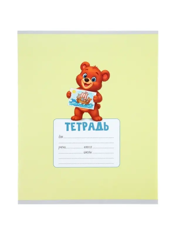 Тетради 10 штук, 18 листов в клетку Calligrata KIDS, серые листы, блок №2, 5 видов