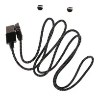 Кабель Luazon LN-6, microUSB/Type-C/Lightning - USB, 1 А, 1 м, магнитный разъем,