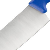 Нож поварской лез 300 мм  толщ 2 мм  3Cr13  синяя пластиковая ручка