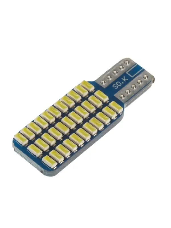 Автолампа светодиодная TORSO, T10 W5W, 12 В, 1.3 Вт, 33 LED, свет белый