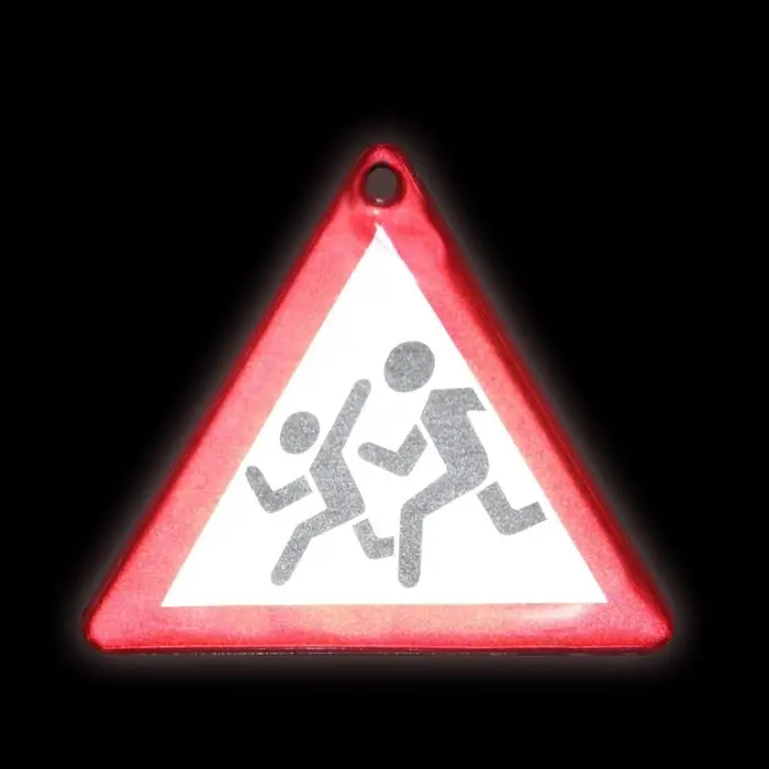 Светоотражающий элемент «Знак», двусторонний, 6×4.3 см, белый, красный Светоотражающий элемент «Знак», двусторонний, 6×4.3 см, белый, красный