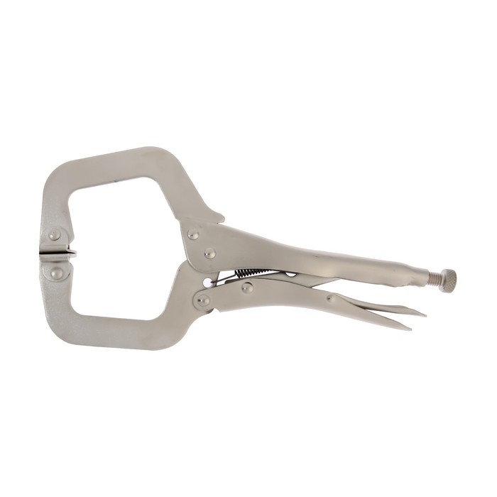 Зажим ручной ТУНДРА, точечный захват, подвижные губки, с фиксатором, 275 мм Зажим ручной ТУНДРА, точечный захват, подвижные губки, с фиксатором, 275 мм