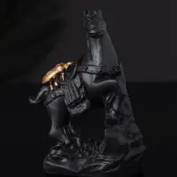 Фигура "Конь с мухой", 8х6х3 см, черный