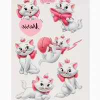 Татуировки детские переводные &laquo;Мари&raquo;, 2 листа, Коты аристократы