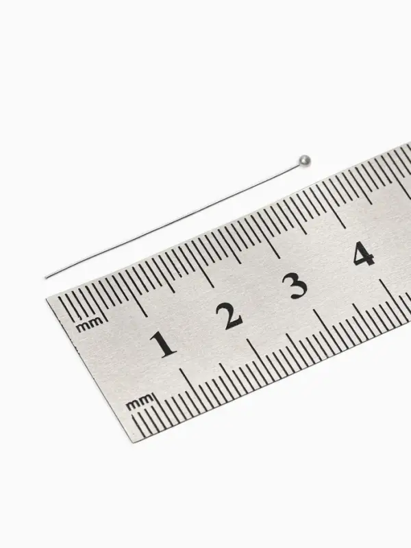 Штифт с шариком СМ-1103-11, 4 см, 50 г, (&plusmn;557 шт.), цвет серебро