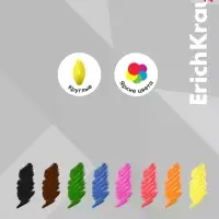 Восковые мелки 8 цв, ErichKrause Baby, блистер, европодвес