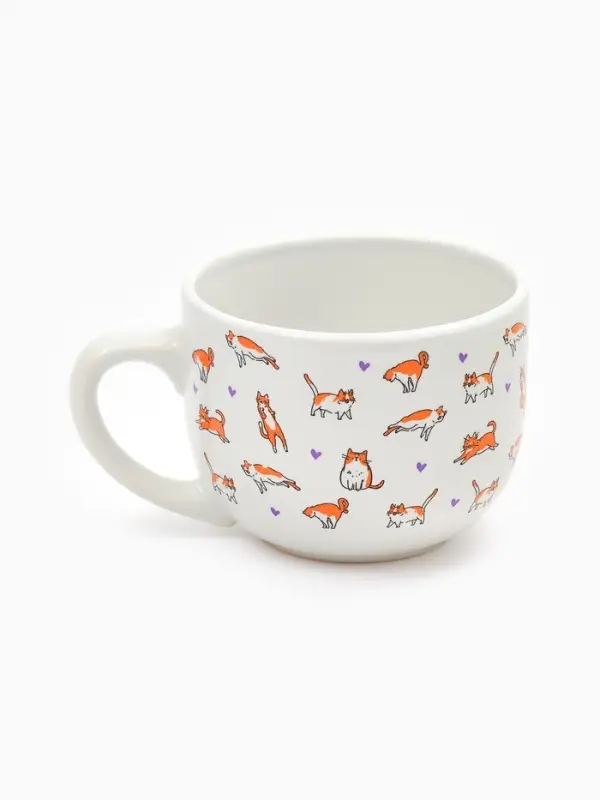 Кружка чайная керамическая «Котики», 500 мл Кружка чайная керамическая «Котики», 500 мл