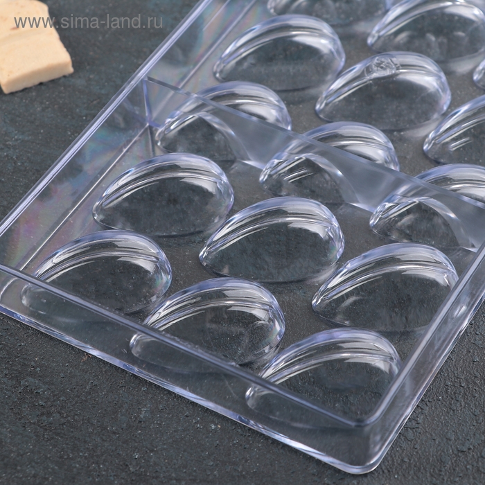 Форма для конфет и шоколада KONFINETTA «Семечки», 33×16,2 см, 21 ячейка, цвет прозрачный Форма для конфет и шоколада KONFINETTA «Семечки», 33×16,2 см, 21 ячейка, цвет прозрачный