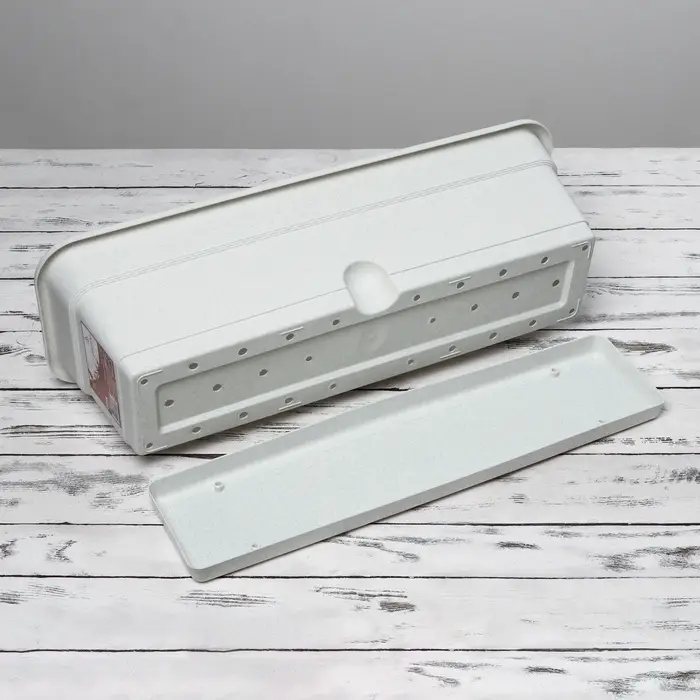 Ящик балконный для цветов, 12 л, 60&times;20&times;17 см, пластиковый, цвет мраморный