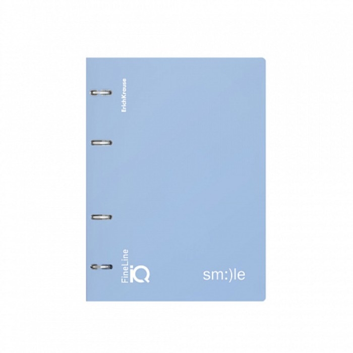 Тетрадь на кольцах, 100 листов в клетку, ErichKrause IQ FineLine Symbol, пластиковая обложка, блок офсет 100% белизна, МИКС