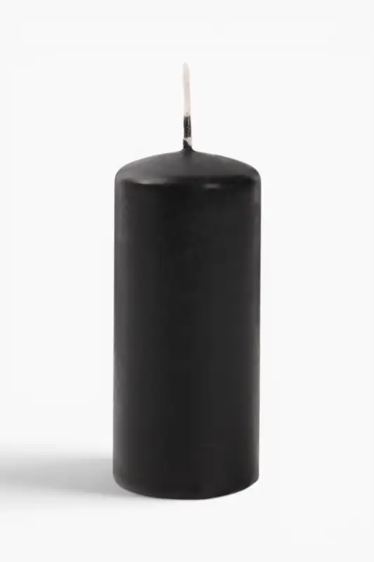 Свеча цилиндр, 4&times;9 см, 11 ч, 90 г, чёрная