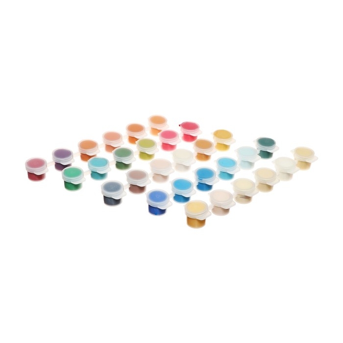 Краска акриловая, набор 30 цветов х 3 мл, Calligrata, в пакете, морозостойкая Краска акриловая, набор 30 цветов х 3 мл, Calligrata, в пакете, морозостойкая