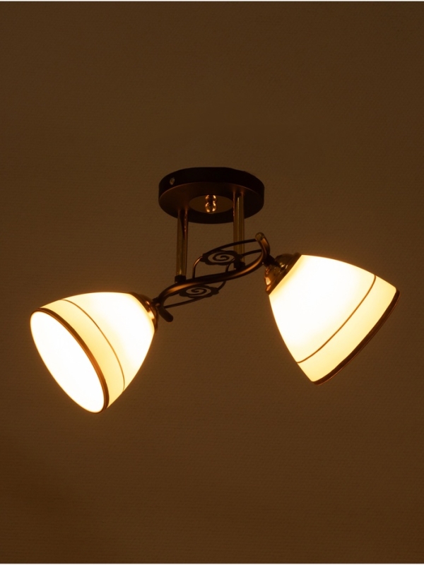 Люстра Люстра "Кира" 2х40Вт Е27 черный/золото