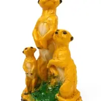 Садовая фигура из гипса &laquo;Сурикаты&raquo;, 36.5&times;14&times;22 см