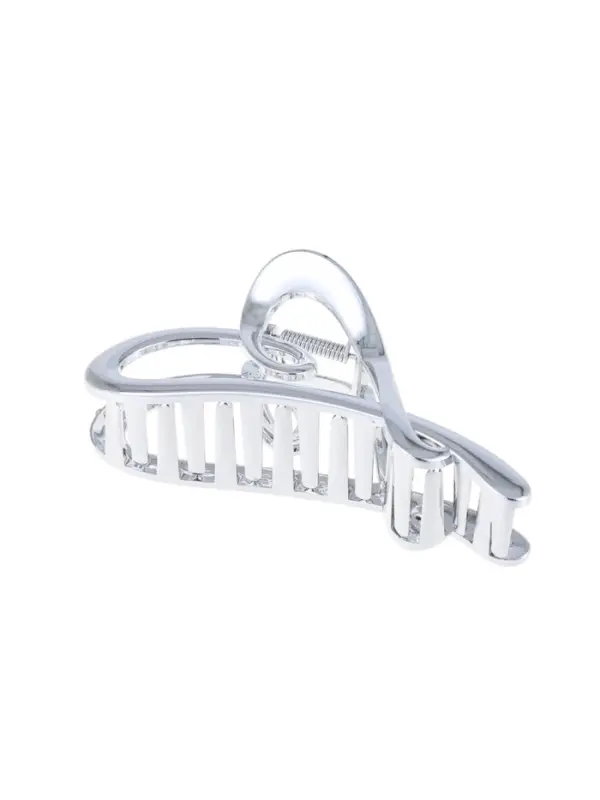 Краб для волос "Хилман" сердце, 11,5 см, серебро