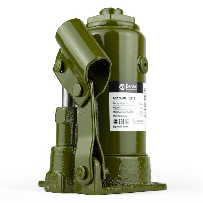 Домкрат гидравлический  Домкрат гидравлический "БелАК" ECO БАК.70014, подъем/подхват 298/158 мм, 5 т