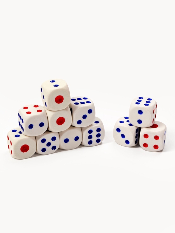 Кости игральные, 2 х 2 см, набор 50 шт Кости игральные, 2 х 2 см, набор 50 шт